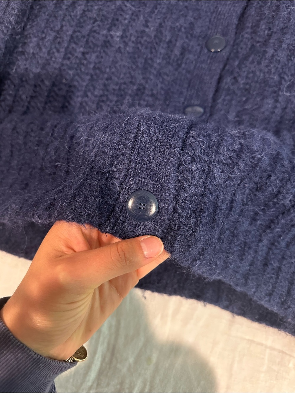 Sézane Emile Cardigan - Navy Blue - Picture 6 of 6